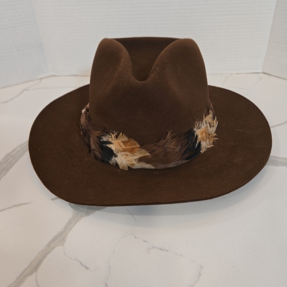 VTG 70s Resistol Round Up Collection Self Conforming Mens Cowboy Hat Size 7 1/2 - Picture 7 of 15